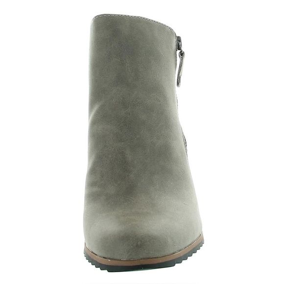 SOUL Naturalizer Womens Haley Gray Almond Toe Ankle Wedge Boots Shoes NWOB - Picture 3 of 4